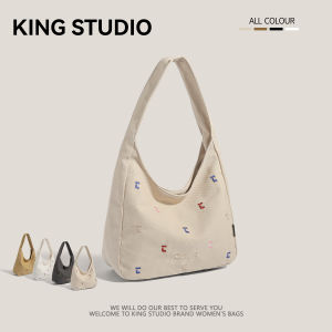 Large Capacity Canvas Tote Bag Casual Commuter Shoulder Bag for Students Going to Class New 2025 Style Single Shoulder Bag