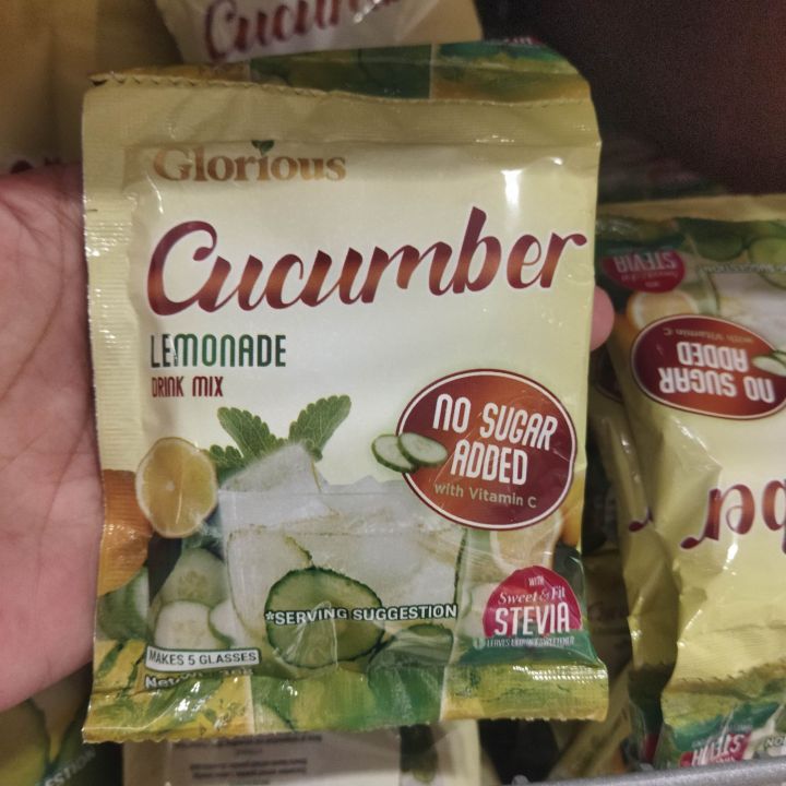 Glorious Cucumber Lemonade drink mix 36grams, powdered drink mix with ...