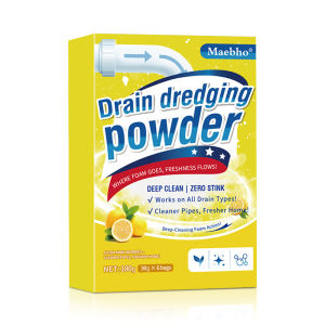 Sewer Unblocking Powder Pipe Cleaning Powder Unblocking Agent Bubble Powder Floor Drain Clogging Dissolution Odor Removal 6Pack