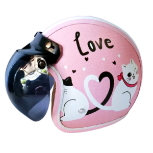 Helm Bogo Dewasa Full Leher Motif Vespa Putih - Kulit - Free Packing Kardus