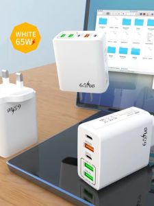 New UK Standard Multi-Port Fast Charger 2C+3A 65W Hong Kong Supports Apple iPhone15 Mobile Phone Charger