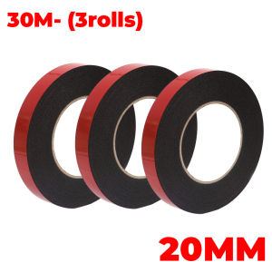 30M Black Double Sided PE Tape Super Strong Adhesive Foam Tape No Trace Photo Frames Wall Stickers 5/10/15/20mm Width