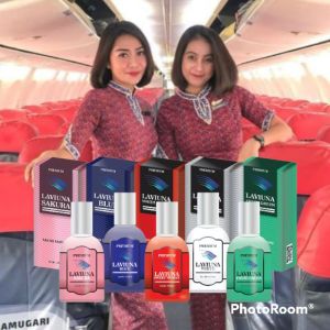 Parfum Garuda Indonesia LAVINA BLUE GREEN TEA EAU DE PARFUME 30ml Parfum Pria Parfum Wanita Termurah Parfum Pramugari Free Pouch
