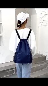 Men Women Drawstring Pocket Backpack New Nylon Waterproof Backpack Large Capacity Drawstring Travel Bag Fitness Sports Bag