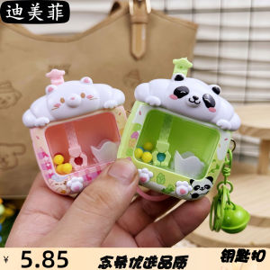 สร้อยกุญแจสตูดิโอที่มีเอกลักษณ์เฉพาะตัวพร้อมหมีและกระต่ายน่ารัก ของเล่นปลดปล่อยความเครียด ของขวัญวันเกิด อุปกรณ์เสริมกระเป๋าสะพายไหล่