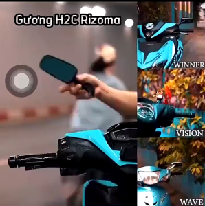 Motorcycle Reflector Aluminum Alloy CNC Fully Adjustable Rearview Mirror Universal Blue Anti-Glare