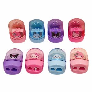 Anime Hello Kitty Kuromi Melody Double Hole Pencil Sharpener Cute Cartoon Portable Pencil Sharpener childrens School Supplies