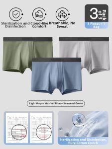 NIGESI | Men Disposable Boxer Briefs Cotton Crotch Sterile Individual Packed