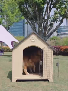 บ้านสุนัขกลางแจ้งกันน้ำสุนัขขนาดใหญ่ คอกสุนัขไม้เนื้อแข็ง บ้านสูงสุนัข พักพิงสูงสุนัข กรุงเทพฯ
