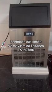 Máy làm đá viên TAKAIPRO TK-HZB60 - 60 Kg/24 giờ - phiên bản 2025 2 đường cấp nước - loại chuẩn 45 viên đá