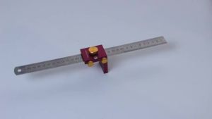 Steel Ruler Scribing Positioning Block - Aluminum Angle Scriber Line Marking GaugeDIY Carpentry Scriber Measuring Locator