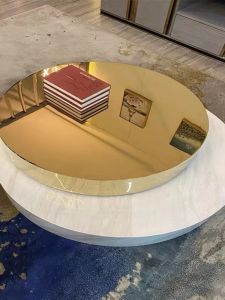 Modern Minimalist Italian Luxury Rotatable Coffee Table Stainless Steel Marble Top Extendable 360 Degree Design Masterpiece