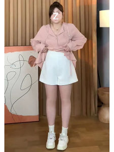 กางเกงขาสั้นเอวสูงขากว้าง Yokoc ไซส์ใหญ่ ทรงเอ ทรงสลิม ทรงเข้ารูป สำหรับผู้หญิงในช่วงฤดูร้อน