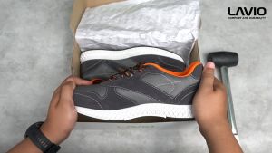 Sepatu Safety Sport Terbaru 2023 Ujung Besi Lavio Alden Kerja Lapangan Septi Proyek Pria Karet Shoes