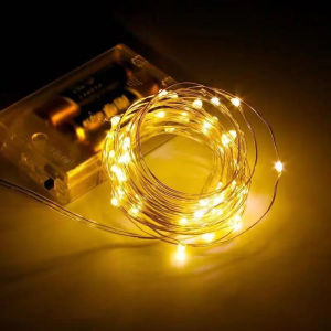 Festoon กล่องแบตเตอรี่ลวดเงิน LED Light String งานแต่งงาน Fairy Garland สําหรับสวนกลางแจ้ง Holiday Party Home Room ตกแต่ง