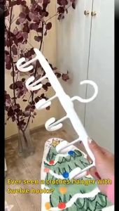 Multi-hook Sling Scarf Hanger Strong Load-bearing 360-Degree Rotating Wardrobe Underwear Sling Storage Rack