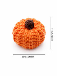 Handmade Knitted Pumpkin Decor Set Rustic Farmhouse Table Ornaments Autumn Harvest Thanksgiving Halloween Home Fireplace Decor