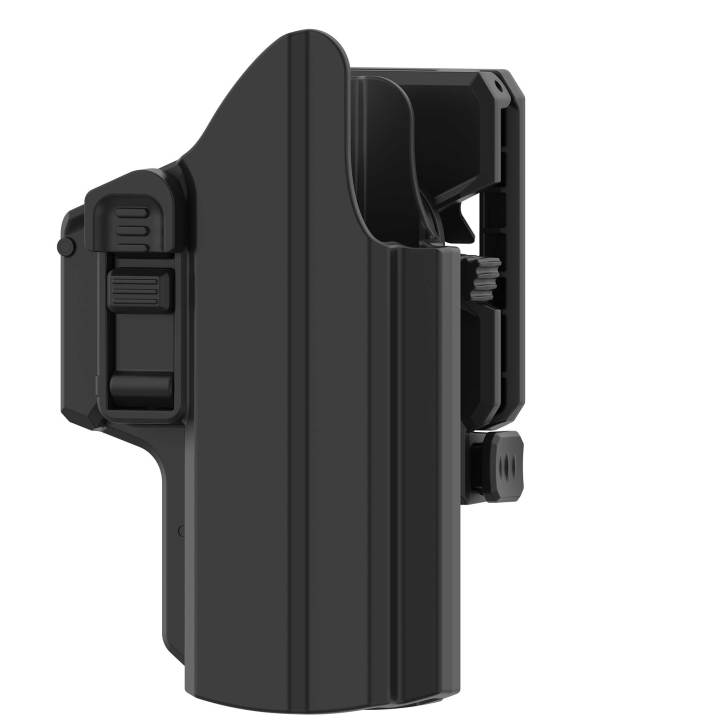 Polymer OWB Holster,IPSC Universal Gun Holster,การฝึกอบรมการถ่ายภาพ,เข็มขัดคลิปสิ่งที่แนบมา, glock/SW/Hellcat/92fs