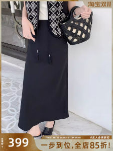 Meiyang Juliet Half Skirt Machine Washable Waltz Gauze Linen Feel Midi Skirt High Waist Polyester Fiber A-Line Skirt Solid Color