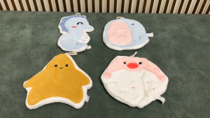 (KLT14) Khăn lau tay nhà bếp phòng tắm hình sao biển cá ngựa cá mập cá nóc