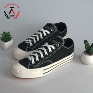 AKNA 97S HITAM PENDEK SEPATU SNEAKERS PRIA WANITA DEWASA TERBARU 2023 SEPATU COWOK CEWEK KEREN BUAT GAYA SEPATU SEKOLAH PRIA WANITA LAKI LAKI PEREMPUAN SD SMP SMA HITAM PUTIH CASUAL CANVAS CONVERSE70S ALL STAR VENTELA AEROSTREET PVN AKNA PENDEK HITAM
