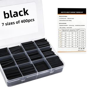 Universal 400 Piece Heat Shrink Tubing Kit -3:1 Adhesive Backing Household Marine Grade Heat Shrink Film Insulation Tubing