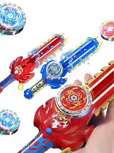 ของเล่นเด็ก ลูกข่างหมุน เครื่องยิงรูปดาบ+ลูกข่าง สำหรับผู้เริ่มต้นของเล่นต่อสู้โลหะ เกมต่อสู้ ชุดลูกข่างเบย์เบลด