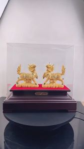 Pajangan Patung 3 Dewa  Qilin  Pi Xiu Pajangan Imlek Terbaru 285 x 265 x 16 cm