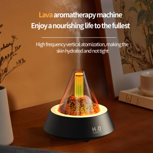 Mini Volcano Lava Aroma Diffuser USB Air Humidifier with LED Light Home Desktop Small Electric Ultrasonic Essential Oil Diffuser