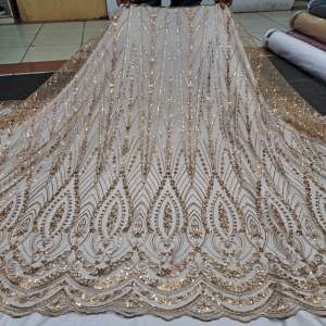 (HARGA PERSETENGAH METER) BAKAL KAIN TULLE EFFILE FULL PAYET/bakal kain pengantin payet/ tillbe brokat mewah