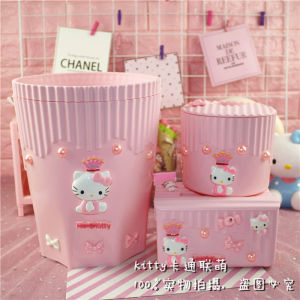 Cartoon Cute Girl Xinmao Bedroom Childrens Room Trash Can Bathroom Kitchen Living Room Tissue Box Paper Extraction Box
