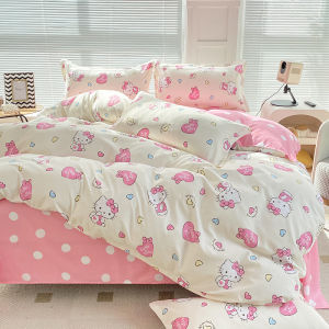 Dansunreve ปลอกผ้านวมการ์ตูนชุดสนูปปี้/คิตตี้/ปลอกผ้านวมพิมพ์ลายหมีราคาถูกราคาถูกเดี่ยว/ราชินี/ผ้าห่มคิงไซส์
