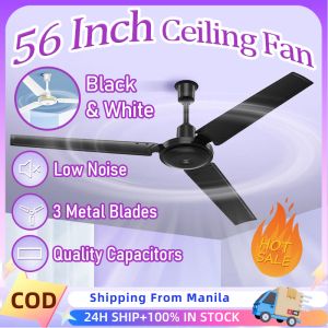 Ceiling Fan Heavy Duty With Remote Control Large Wind Power 56 Inches Ceiling Fan With 3 Metal Blades Household 3 Blades Big Size Ceiling Fan For Living Room Warehouse Restaurant Store ﻿Ph