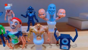 Mô Hình Nhân Vật Skibidi Toilet Man Với Tivi Âm Thanh Người Đàn Ông Action Đồ Chơi Quà Tặng Cho Bé