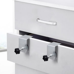 2pcs Drawer Front Installation Clamps Woodworking Jig Cabinet Tool Home Furniture Jig Accessories Steel Drawer Front Panel Easy and Fast Clamp Tools