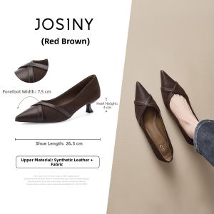 Josiny | French Pointed Retro Comfortable Spring New Cross Strap Low Cut Flats