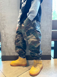 Camouflage Work Pants for Boys Kids Casual Street Dance Baby Clothes Spring New Arrival Long Pants Middle Waist Elastic Belt