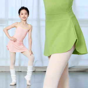 Girls Black Ballet Skirt Elastic Waist Dance Skirt for Toddler Pull on Ballet Skirt Kids Tutu Skirt Side Slit Skirts Short Skirt