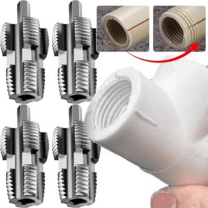 4-point Water Pipe Inner Hole Wire Opener for Hand Drill PVC Pipe Threader Maker KitUniversal Detachable Pipes Tapping Tool