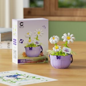 Christmas Gift Building Blocks - Creative Floral Basket Building Fun Educational DIY Puzzle Toys