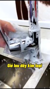 Combo 10 Khăn Rửa Bát Sợi Kim Loại Vải Lau Lưới Đa Năng Chống Mài Mòn An Toàn Da Tay
