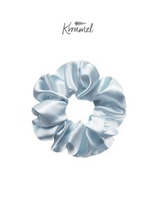 KRRAMEL | Luxury Silk Scrunchie Light Blue Birthday Gift
