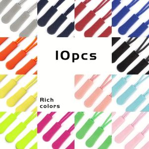 10pcs Durable Nylon Zipper Pulls - Assorted Colors Replacement Tags For Clothing Backpacks Jackets Suitcases Zipper