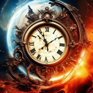 Huacan Full Square Round Diamond Painting Steam Pocket Watch Spacetime Diamond Mosaic Landscape New Picture Of Rhinestones
