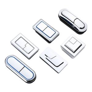 Rectangular Toilet Flush Button Bathroom Accessories Universal Toilet Tank Lid Button Anti-Bacterial Easy to Clean PP Material