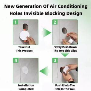 *Durable AC Hole Decorative Cover Sealing Air Conditioner Vent Cap Waterproof Wall Hole Protector for Office Home Use