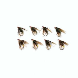 Bimoo 6PCS #12 Soft Hackle Pheasant Tail Copper Wire Wet Nymph Fly Artificial Insect Baits For BassTrout Grayling Fishing Lures