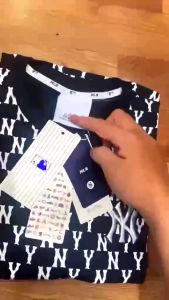 Áo MLB NY thun xuất phông cotton sang xịn mịn