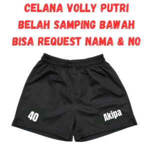 celana kolor pendek bola volley voli putri pres body bisa pake nama dan no suka suka