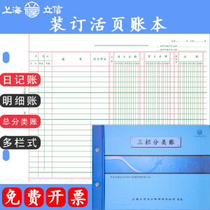 LiXin Cash Journal Account 16K Loose Leaf Multi-Column Debit Credit Ledger Notebook Stock Counting Business Record Book